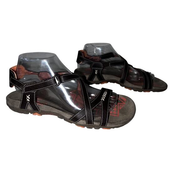 MERRELL Shoes Women’s Size 8 Brown Leather Sandspur Cocoa Coral Strappy Sandals - Picture 7 of 9